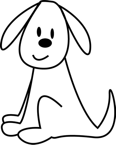 dog outline illustration|dog drawing outline easy.